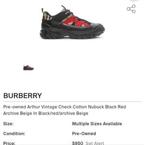 Size 40 & 42 Burberry Arthur Vintage shoes